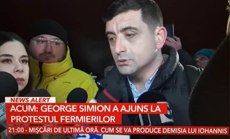 George Simion a ajuns în mijlocul protestatarilor în Chiajna / Video