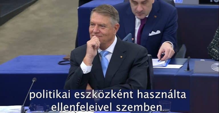 Klaus Iohannis a fost certat la Strasbourg de un eurodeputat UDMR, în plenul PE / VIDEO