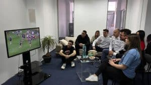 Cu cine s-a uitat la un meci de rugby