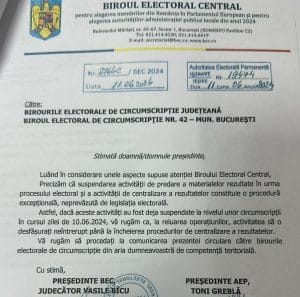 Circulară a președinților BEC și AEP